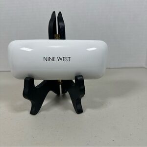 Nine West Sunglass Case. White, hardshell with felt interior.  Pre Owned